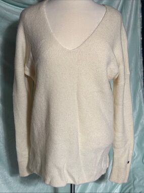 NWOT - Calvin Klein Off-White V-Neck Pullover Sweater Size XL